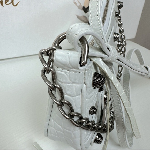 Authentic Balenciaga Le Cagole Crocodile Embossed Mini Bag With Chain in White - Picture 13 of 14